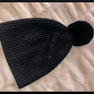 Lululemon Black Metallic Knit Hat